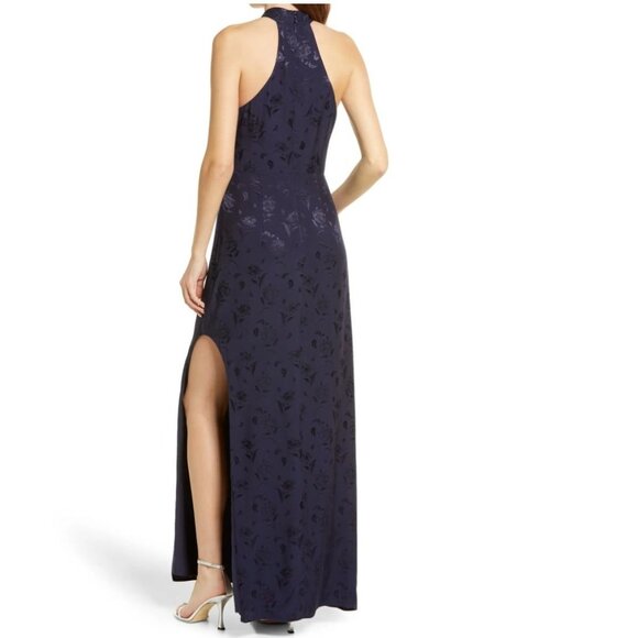 Lulus Red Carpet Ready Halter Column Gown Light Rose S - Picture 5 of 5